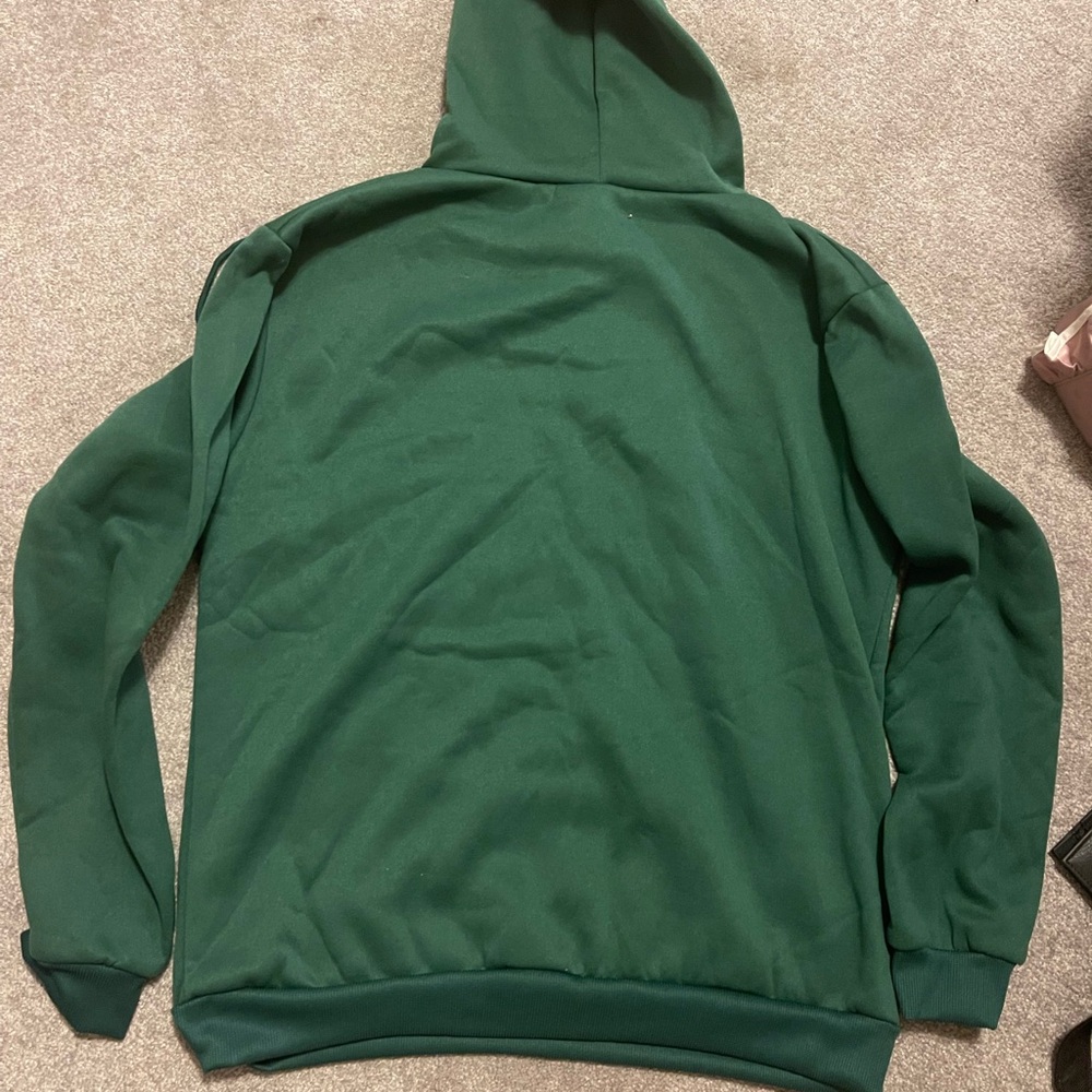 Dark green pull over sweatshirt with a heart - Picture 3 of 4